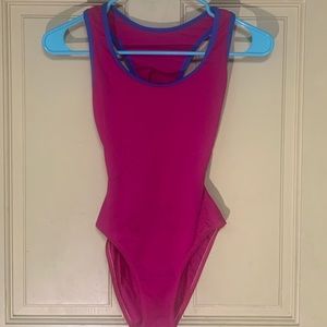 Mariia “Stella” Leotard (pink with blue trim)